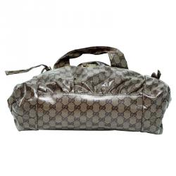مملوكة مسبقًا Gucci Beige/Ebony GG Crystal Coated Canvas Small Hysteria Satchel