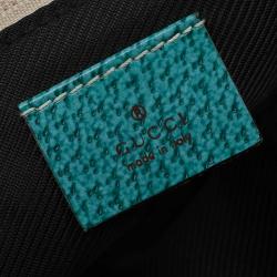 Pre Owned Gucci Beige/Green GG Canvas Banana Boat Pouch