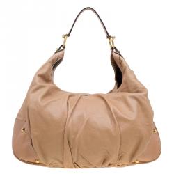 مملوكة مسبقًا حقيبة غوتشي جوكي جلد بني كبيرة