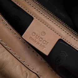 مملوكة مسبقًا حقيبة غوتشي جوكي جلد بني كبيرة