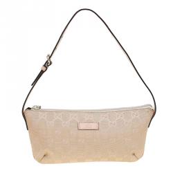 مملوكة مسبقًا حقيبة يد ص غيرة غوتشي كانفاس GG وردي ميتاليك