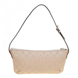 مملوكة مسبقًا حقيبة يد صغيرة غوتشي كانفاس GG وردي ميتاليك