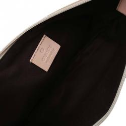 مملوكة مسبقًا حقيبة يد صغيرة غوتشي كانفاس GG وردي ميتاليك