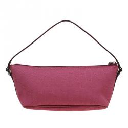 مملوكة مسبقًا حقيبة صغيرة غوتشي بانانا بوت كانفاس GG وردية