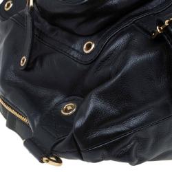 Pre Owned Gucci Black Leather Medium Darwin Convertible Backpack Bag