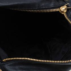 Pre Owned Gucci Black Leather Medium Darwin Convertible Backpack Bag