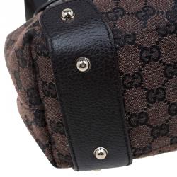 Gucci Brown GG Canvas Medium Horsebit Pelham Shoulder Bag