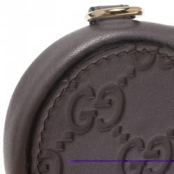 مملوكة مسبقًا Gucci Lilac Guccissima Leather Heart Shape Coin Purse
