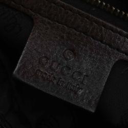 Pre Owned Gucci Brown GG Crystal Coated Canvas Small Babouska Hobo