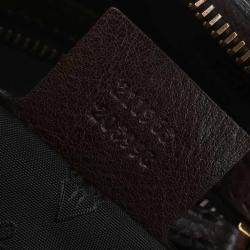 Pre Owned Gucci Brown GG Crystal Coated Canvas Small Babouska Hobo