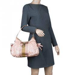 Pre Owned Gucci Pink GG Crystal Coated Canvas Gucci by Gucci Hobo