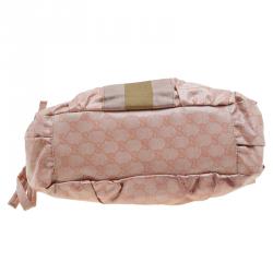 Pre Owned Gucci Pink GG Crystal Coated Canvas Gucci by Gucci Hobo