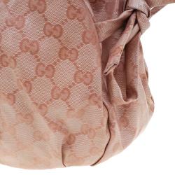Pre Owned Gucci Pink GG Crystal Coated Canvas Gucci by Gucci Hobo