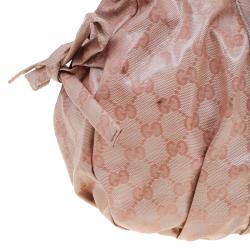 Pre Owned Gucci Pink GG Crystal Coated Canvas Gucci by Gucci Hobo