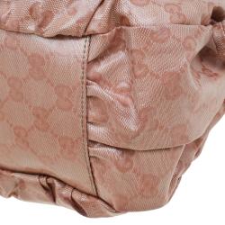 Pre Owned Gucci Pink GG Crystal Coated Canvas Gucci by Gucci Hobo