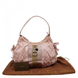 Pre Owned Gucci Pink GG Crystal Coated Canvas Gucci by Gucci Hobo