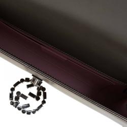 Pre Owned حقيبة كلتش غوتشي برودواي جلد برونزي بقفل كريستالي