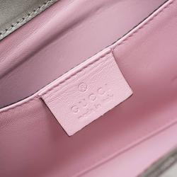 Pre Owned حقيبة كلتش غوتشي برودواي جلد برونزي بقفل كريستالي