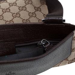 Pre Owned Gucci Beige/Ebony GG Canvas Flat Messenger Bag