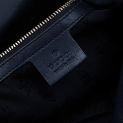 Pre Owned Gucci Blue/Grey GG Crystal Coated Canvas Hysteria Top Handle Bag
