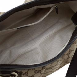 Pre Owned Gucci Beige/Ebony GG Canvas Medium Sukey Messenger Bag