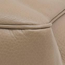 مملوكة مسبقًا حقيبة كتف غوتشي سوهو جلد بيج متوسطة بسلسلة