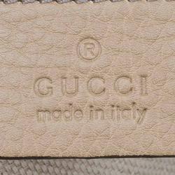 مملوكة مسبقًا حقيبة كتف غوتشي سوهو جلد بيج متوسطة بسلسلة