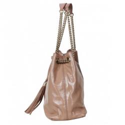 Pre Owned Gucci Pink Leather Medium Soho Shoulder Bag