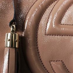 Pre Owned Gucci Pink Leather Medium Soho Shoulder Bag