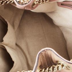 Pre Owned Gucci Pink Leather Medium Soho Shoulder Bag