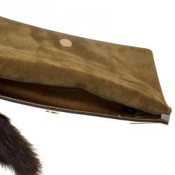 Pre Owned حقيبة غوتشي تاسيل جلد لامع ذهبية