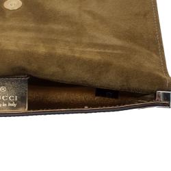 Pre Owned حقيبة غوتشي تاسيل جلد لامع ذهبية