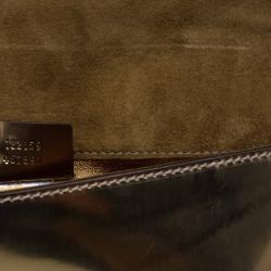 Pre Owned حقيبة غوتشي تاسيل جلد لامع ذهبية