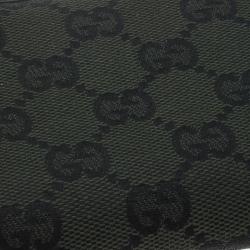 Gucci Green Guccissima Canvas Zip Around Wallet