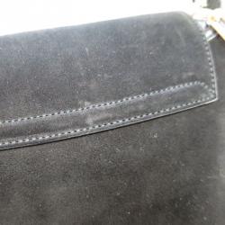 Pre Owned Gucci  Black Suede/Leather Shoulder Bag