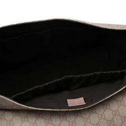 Pre Owned Gucci Beige GG Coated Canvas Diaper Messenger Bag