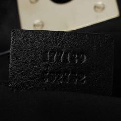 Pre Owned Gucci Black GG Canvas Medium Indy Top Handle Bag