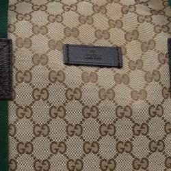 Pre Owned حقيبة غوتشي كاري اون ويب دوفل كانفاس GG بيج
