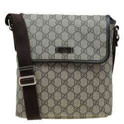 Pre Owned Gucci Beige GG Supreme Coated Canvas Messenger Bag