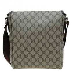 Pre Owned Gucci Beige GG Supreme Coated Canvas Messenger Bag