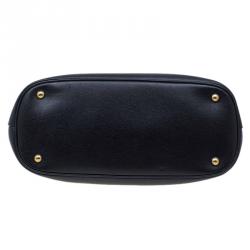Pre Owned Gucci Black Leather Bright Bit Jasmine Top Handle Bag