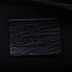 Pre Owned Gucci Black GG Canvas Banana Boat Pouch