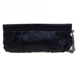 Pre Owned حقيبة غوتشي عصابة معصم بوب نايت ساتان سوداء