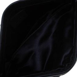 Pre Owned حقيبة غوتشي عصابة معصم بوب نايت ساتان سوداء