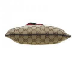 Pre Owned Gucci Beige GG Canvas Small Vintage Web Messenger Bag