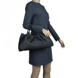 Pre Owned حقيبة غوتشي كانفاس GG سوداء برباط