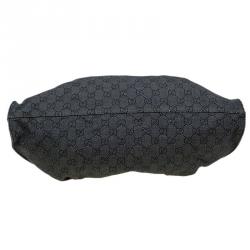 Pre Owned حقيبة غوتشي كانفاس GG سوداء برباط