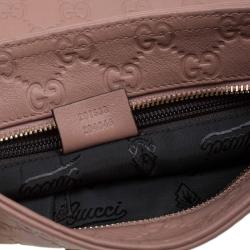 Pre Owned Gucci Beige Guccissima Leather Messenger Bag