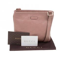 Pre Owned Gucci Beige Guccissima Leather Messenger Bag