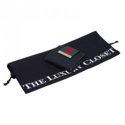Gucci Black GG Canvas Web Logo Wallet